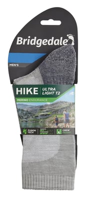 Bridgedale - Heren Wandelen Ultralichte Merino Wol Sokken - Gunmetal
