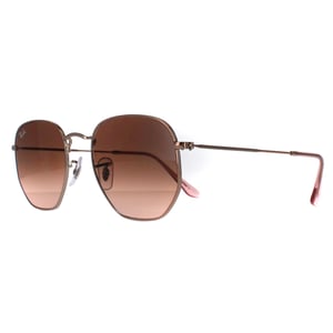 Ray-Ban Vierkant Unisex Koper Bruin Gradiënt RB3548N Zeshoekig