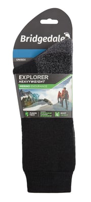 Bridgedale - Heren Outdoor Merino Wol Kniesokken - Zwart