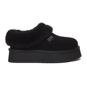 EVER AU Dames Leren Pantoffels - Topknot