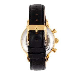 Empress Beatrice automatisch skelet wijzerplaat horloge met lederen band met dag/datum