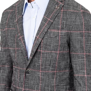 Geruite blazer met lange mouwen en reverskraag KMJA06 man