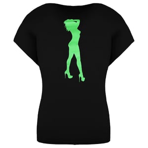 Supra x Heidi Klum Cochs Korte Mouw V-Hals Zwart Dames T-shirt 191902 008