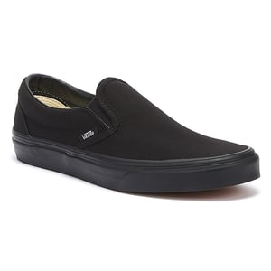 Vans Classic Slip-On Unisex True Black Canvas Skate Trainers