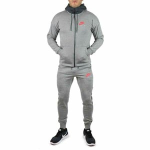 Nike Air heren fleece trainingspak volledige set grijs