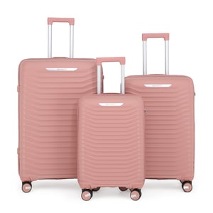 Harde schaal roze klassieke kofferset 8-wiel cabine TSA-bagagekoffer vakantie reizen