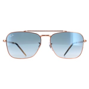 Ray-Ban Vierkant Unisex Roségoud Blauw Gradiënt RB3636 New Caravan