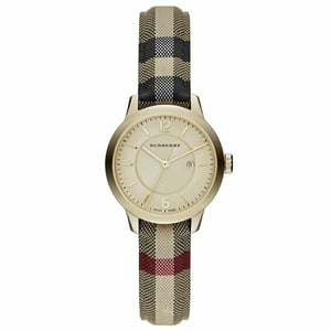 Burberry BU10104 Honing geruit gestempeld wijzerplaat dameshorloge