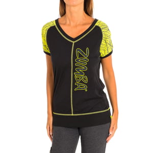 Dames sport T-shirt met korte mouwen en V-hals Z1T00469