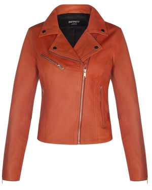Dames klassiek leren Brando bikerjack-Loughton