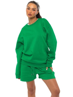 Enzo Womens Oversized Sweatshirt - Groen