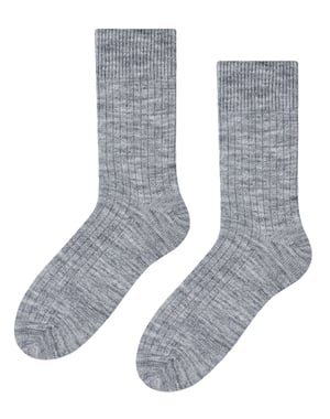 Steven - Heren Alpaca Wol Sokken - 1 Paar Warme Gebreide Boot Sokken voor Winter - Lichtgrijs