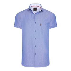Cappuccino Italia Overhemden Short Sleeve Blouse Royal Blauw