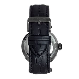 Heritor Automatic Ganzi semi-skelet lederen band horloge