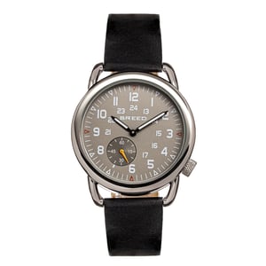 Breed Regulator lederen band horloge met tweede sub-wijzerplaat