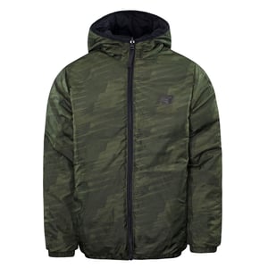 New Balance Zwart Groen ZipUp Hooded Junior Switch Omkeerbaar Jasje JJ933012 BK