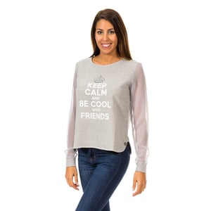 Trui met lange mouwen en ronde hals 70DML0155 vrouw