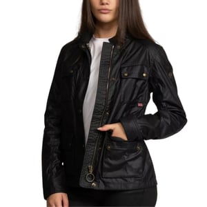 Belstaff Fieldmaster zwart gewaxt jack