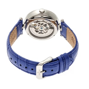 Empress Stella automatisch semi-skelet MOP lederen band horloge