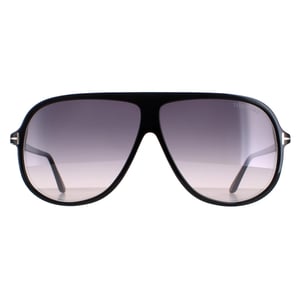Tom Ford Spencer 02 FT0998 01B glanzend zwarte zonnebril met rookverloop