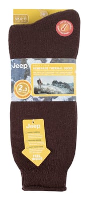 Heren Thermische Laarzen Sokken voor de Winter | Jeep | Warme Zware Sokken | Ideaal voor Wandelen - Bruin