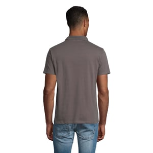 SOLS Heren Prescott Jersey Poloshirt (Donkergrijs)