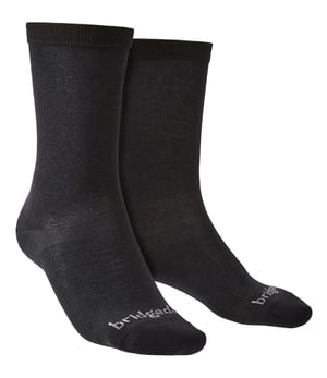 Bridgedale - 2 Paar Heren Liner Basislaag Schoen Sokken - Zwart