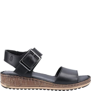 Hush Puppies Dames/dames Ellie leren wig sandalen (Zwart)