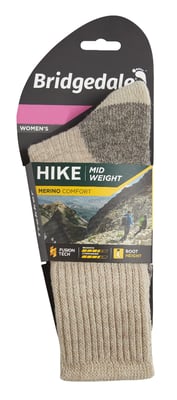 Bridgedale - Dames Wandelen Middelzware Merino Wol Sokken - Natuur