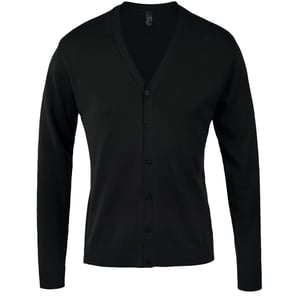SOLS Heren Golden V Neck Cardigan (Zwart)