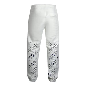 Gebroken witte witte joggingbroek met luchthaventapelogo
