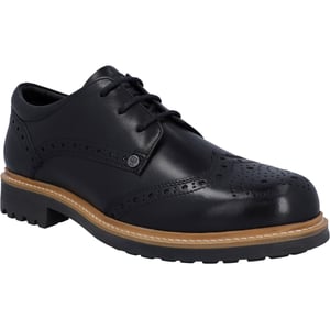 Hunter Cawdor Leer Heren Zwart Brogues Schoenen