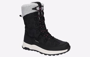 Hi-Tec Sophia Nylon Dames Winter Enkellaarzen Jet Zwart/festival Fuchsia