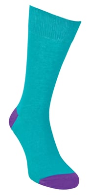 12 Paar Multipack Heren Zwarte Katoenen Sokken | Sock Snob | Ademend Crew Sokken met Verstevigde Hiel en Troffel - Blauwgroen