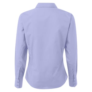 Premier Dames/Dames Popeline Blouse met Lange Mouwen (Middenblauw)