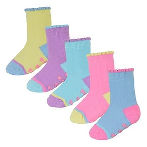 Set van 10 antislip-hiel- en teensokken voor babymeisjes - Stijl 1