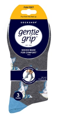 Zachte Grip - 6 Paar Dames Niet-Elastische Sokken - Liefdesvogels