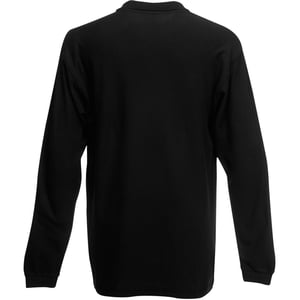 Fruit Of The Loom Heren Premium Poloshirt Met Lange Mouwen (Zwart)
