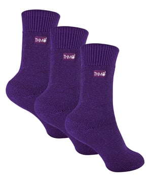 THMO - 3 paar thermo kindersokken - Paars