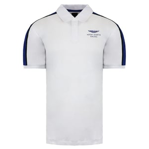 Hackett Aston Martin Racing Heren Wit Poloshirt