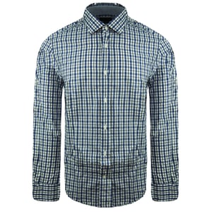 Eden Park Paris Slim Heren Blauw/Wit Overhemd