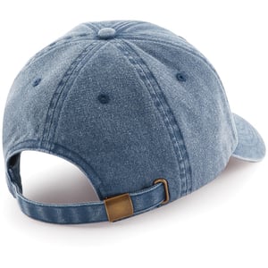 Beechfield Unisex Laag Profiel Vintage Denim-Look Cap (Vintage Denim)