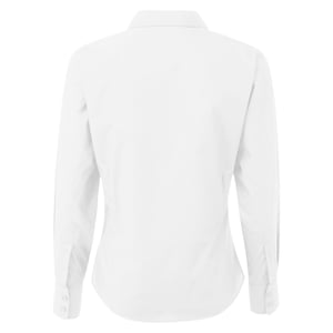 Premier Dames/Dames Popeline Blouse met Lange Mouwen (Wit)