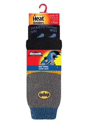 Heat Holders Thermische pantoffelsokken met filmthema voor heren - Batman