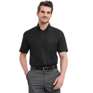 Russell Collection Heren Ultimate Shirt Met Korte Mouwen (Zwart)