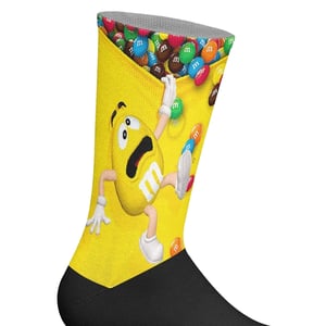 Lange uniseks sokken met elastische print
