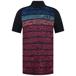 Under Armour Iso-Chill Heren Zwart/Paars Psych Stripe Poloshirt