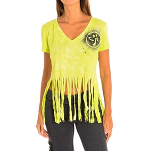 Dames sport T-shirt met korte mouwen en V-hals Z1T00401