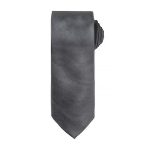 Premier Heren Micro Wafel Formele Work Tie (Donkergrijs)