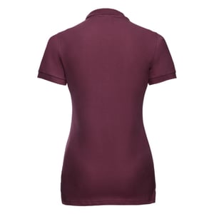 Russell Dames/Dames Stretch Fitted Poloshirt (Bourgondië)